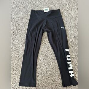 Brand new Puma 3/4 legging with embroidered logo and screen print on leg